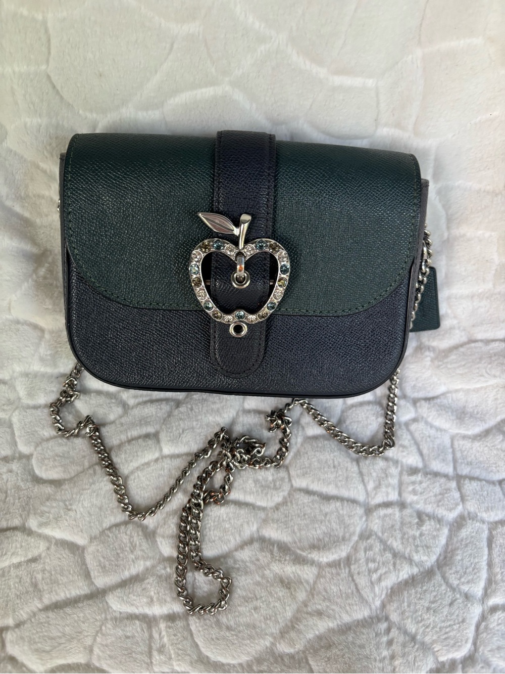 Rare - Limited Edition Coach crossbody handbag *unique* Apple Crystal and Suede! - Picture 2 of 14